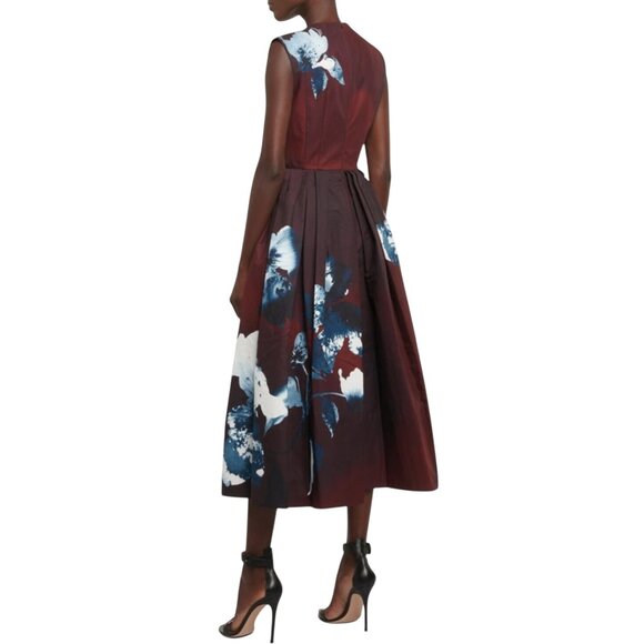 Erdem Floral cotton faille midi dress Size 4 UK, XS US NEW - Picture 6 of 11
